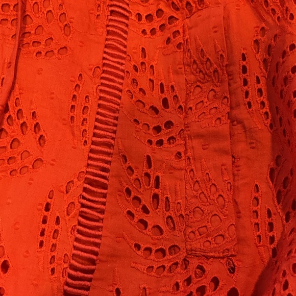 NWT All Saints Poppy Blaze Red Tate Broderie Dress or Coverup - Sz 12 - Picture 6 of 11